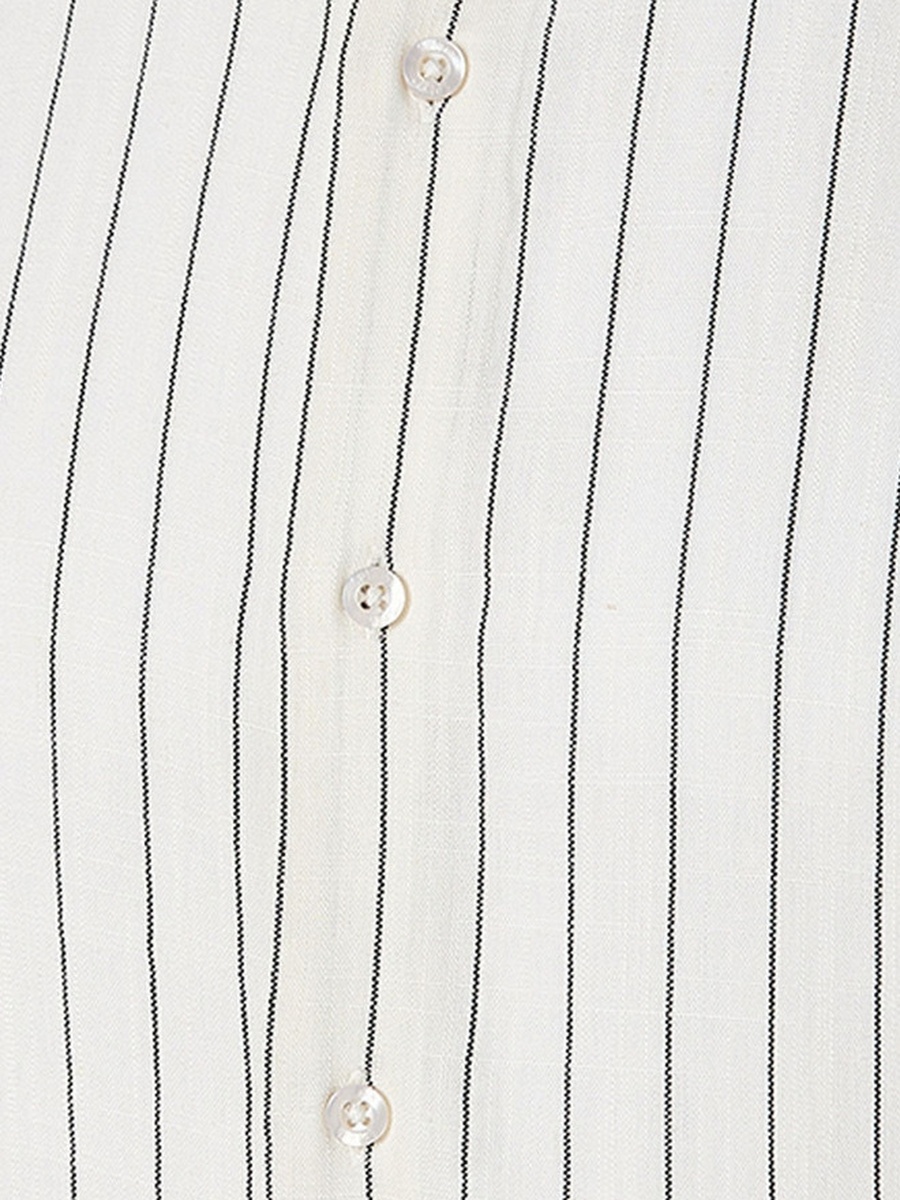 Regular Fit Collared Striped Short Sleeves Shirt