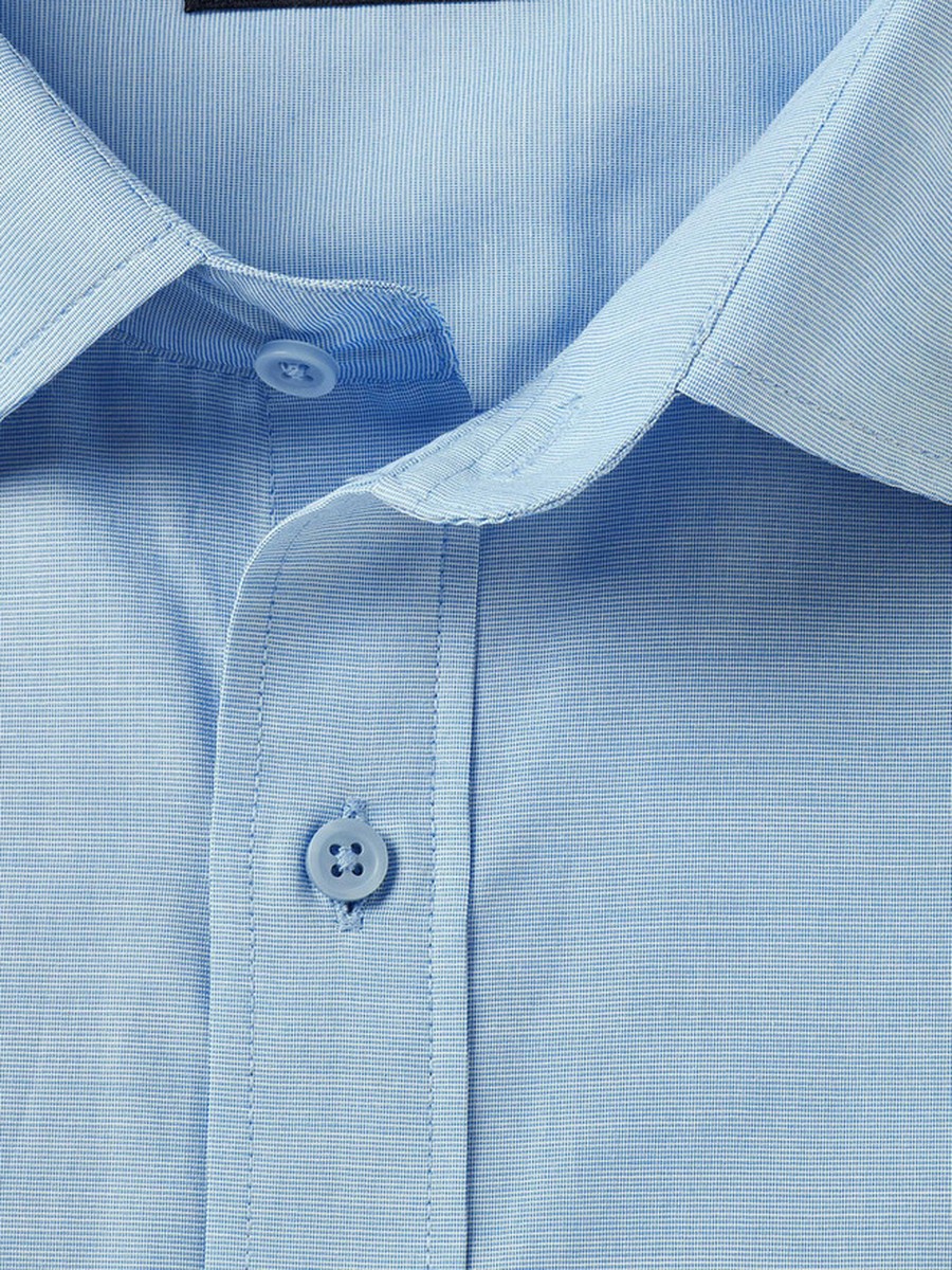 Regular Fit Collared Textured Long Sleeves Shirt