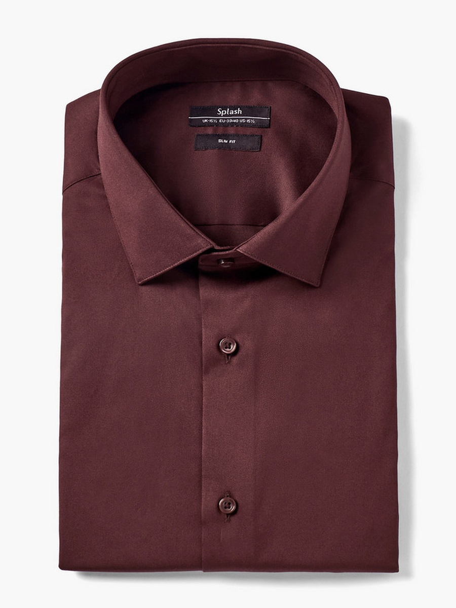 Slim Fit Collared Short Sleeves Shirt