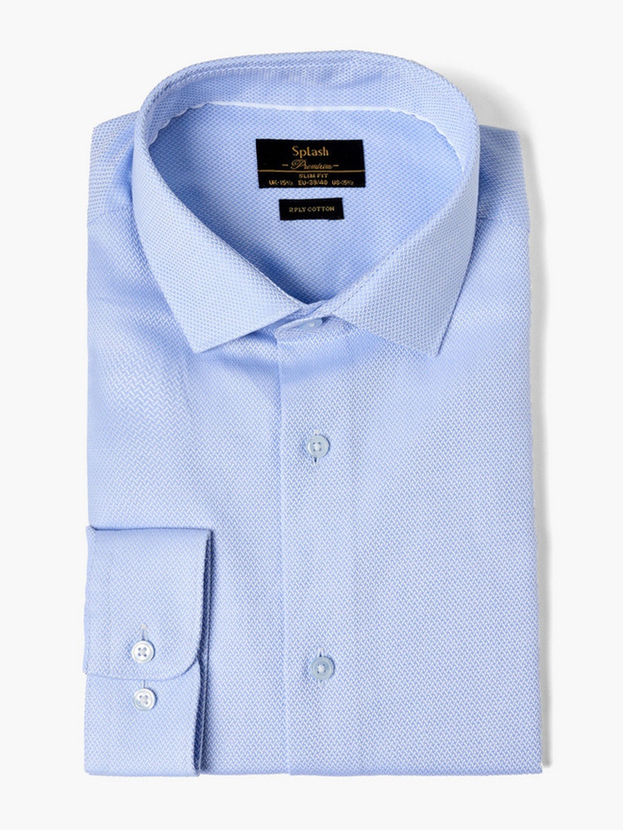 Slim Fit Collared Long Sleeves Shirt