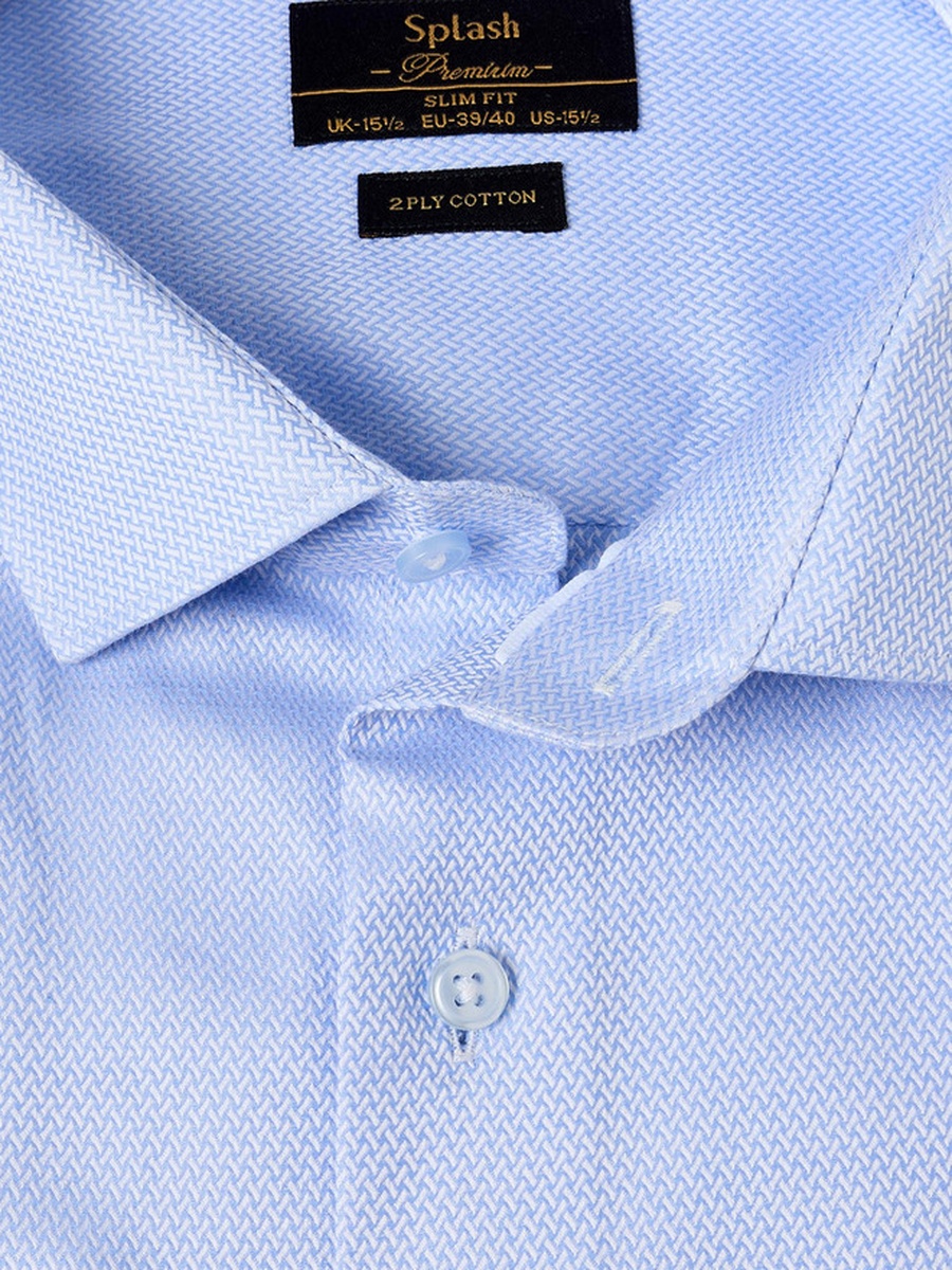 Slim Fit Collared Long Sleeves Shirt