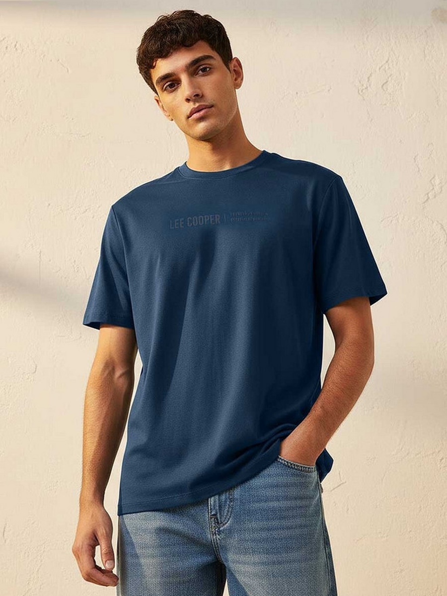 Regular Fit Crew Neck Short Sleeves Logo Print T-Shirt