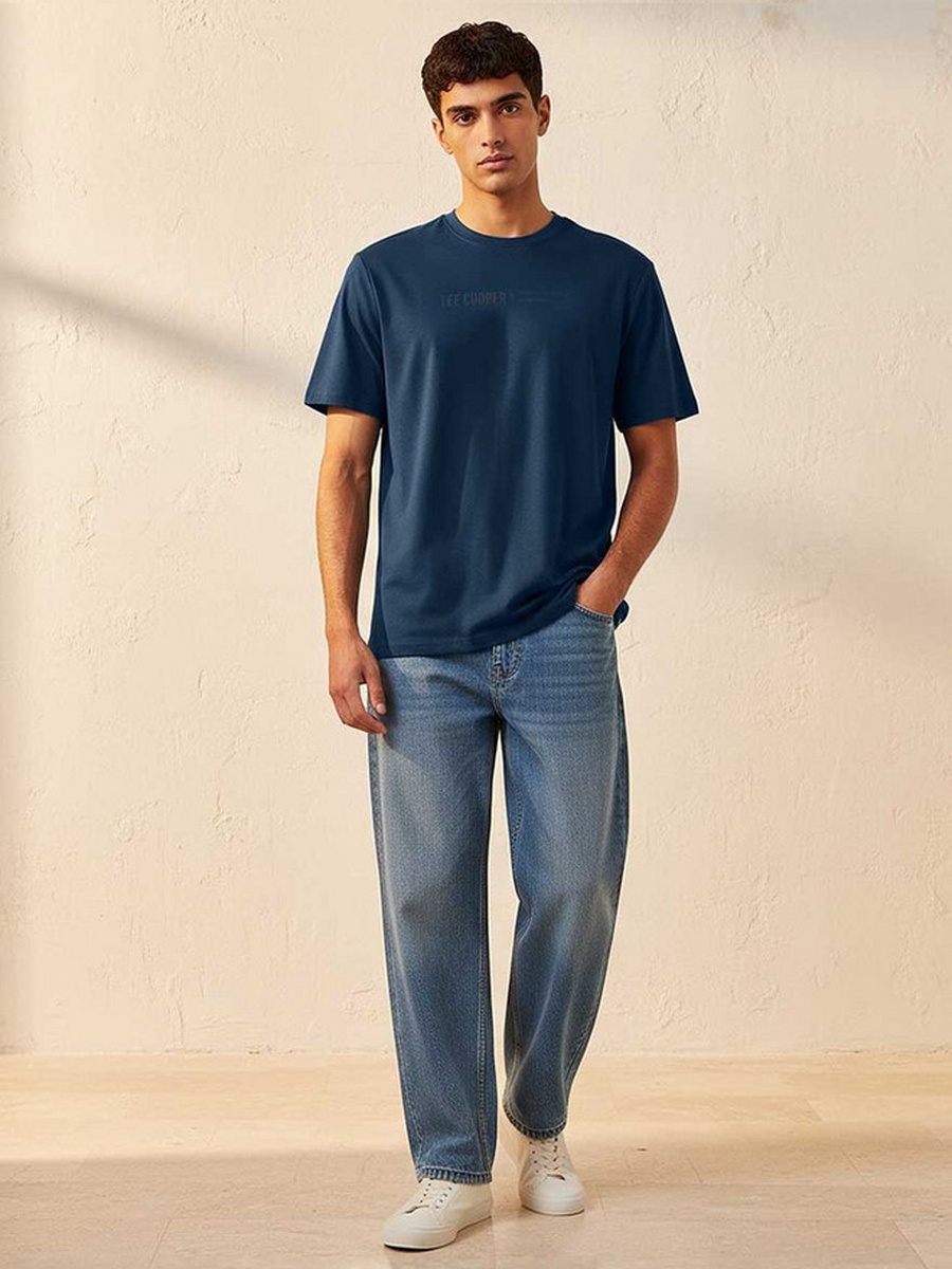 Regular Fit Crew Neck Short Sleeves Logo Print T-Shirt
