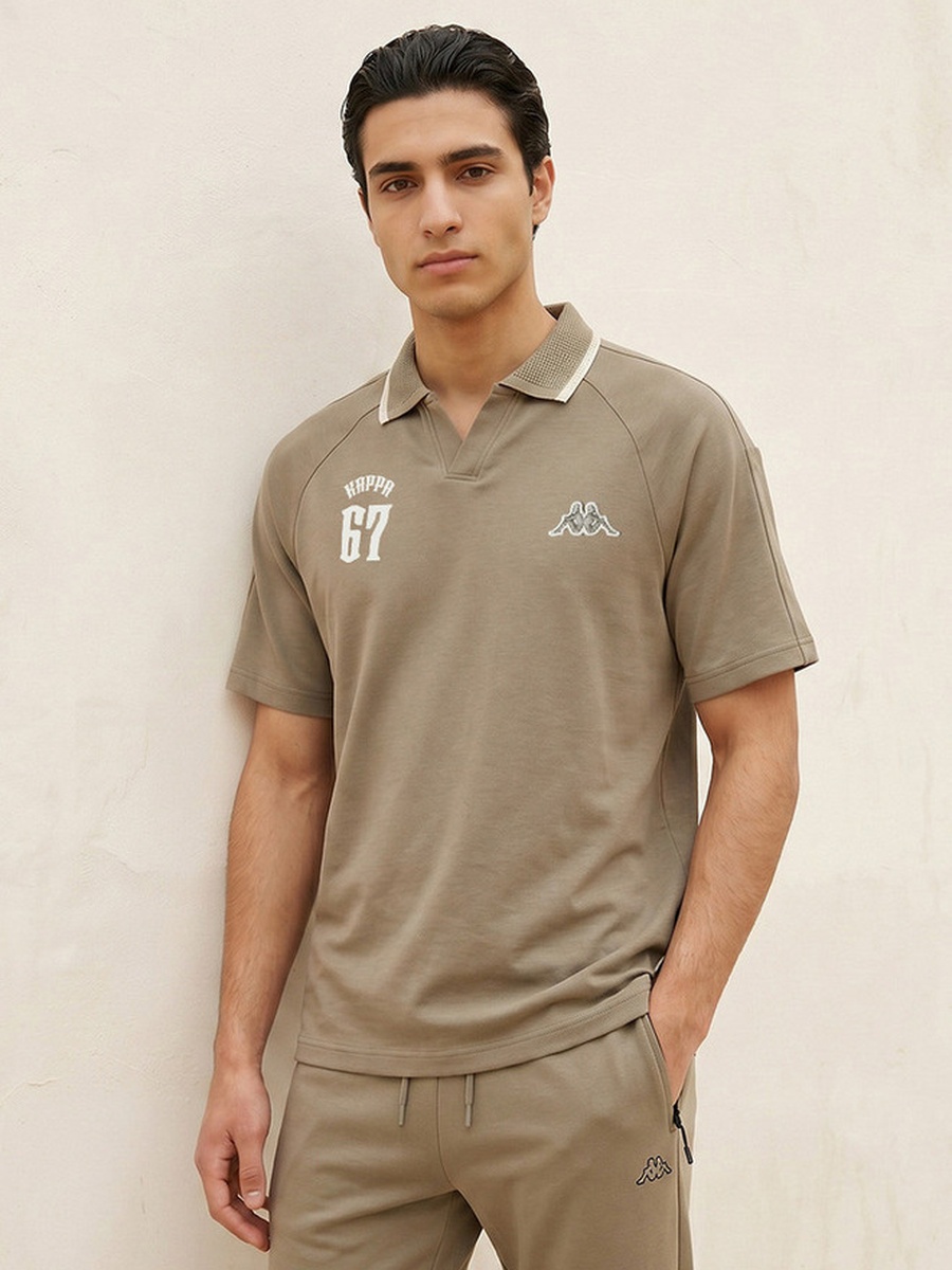 2 Way Stretch Johnny Collar Polo T-Shirt