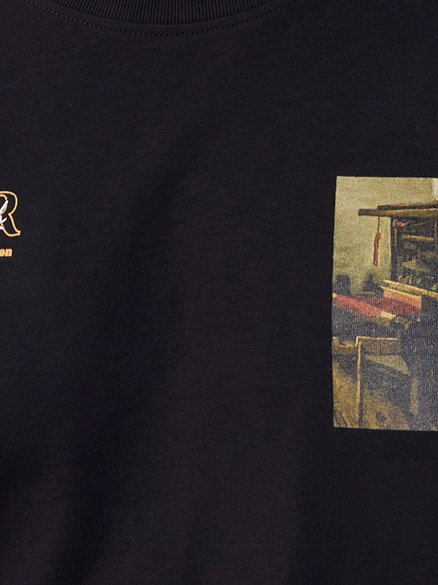 Vincent Van Gogh Regular Fit Crew Neck Graphic Print T-Shirt