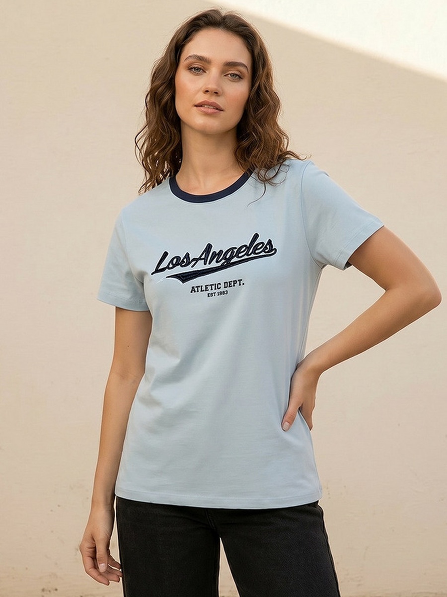 Cotton T-Shirt with Embroidery
