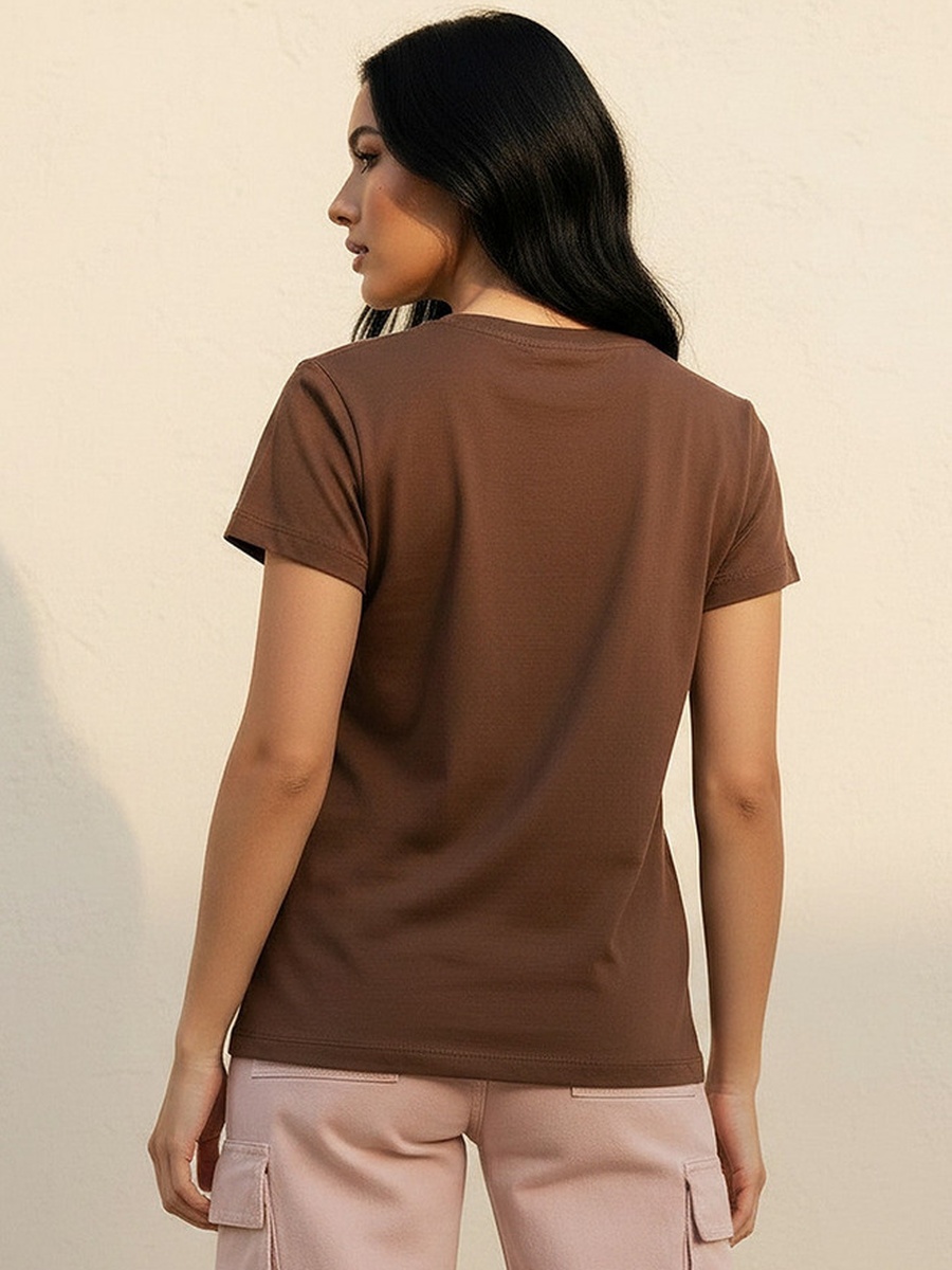 Cotton T-Shirt with Embroidery