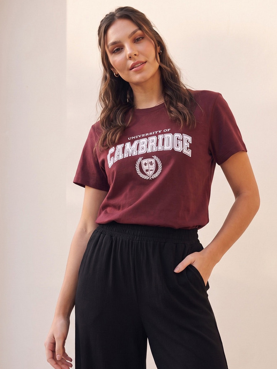 Cotton T-Shirt with Embroidery