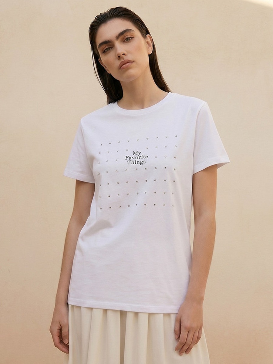 Embellished Cotton T-Shirt