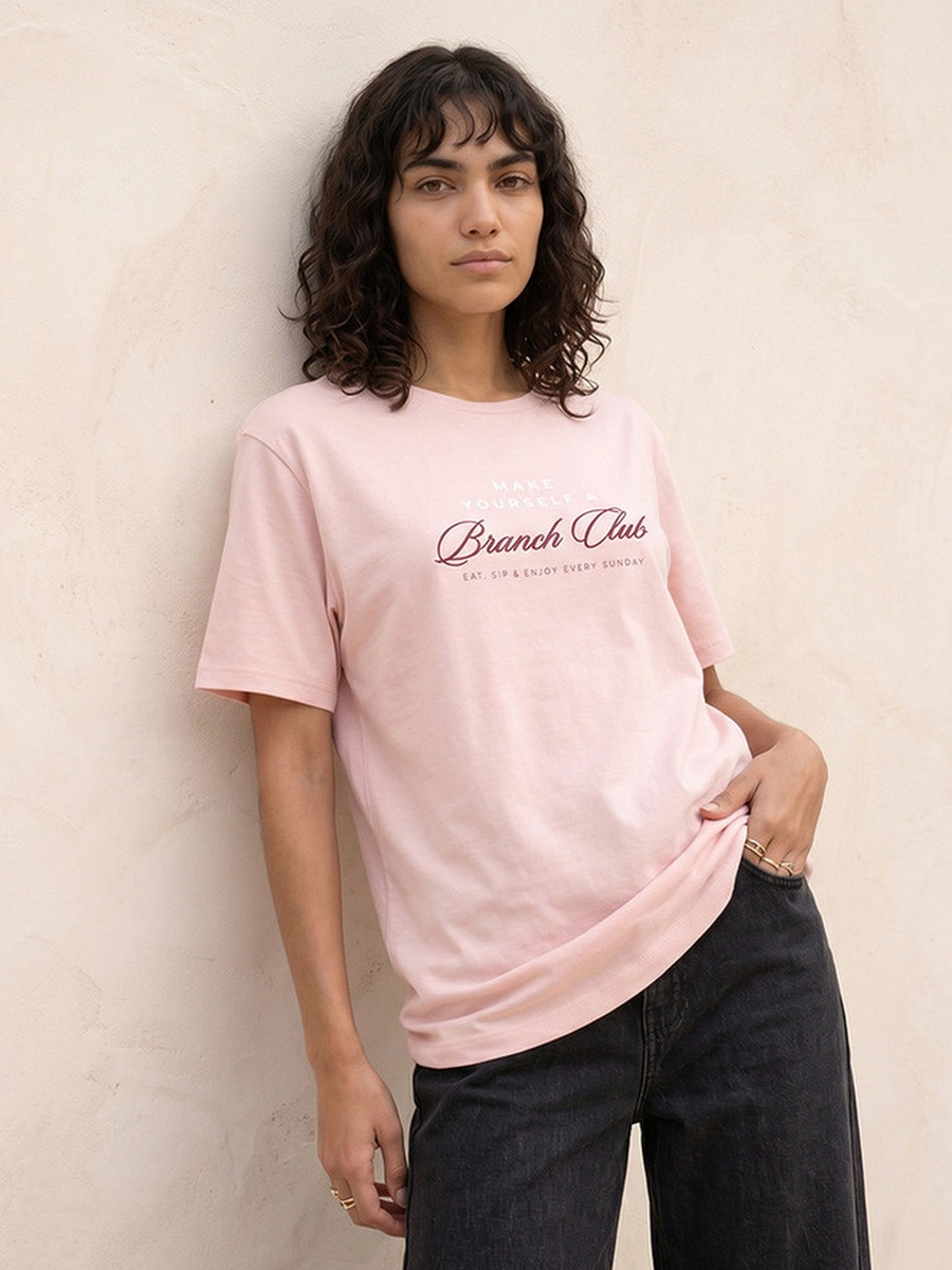 T-Shirt with Typographic Print