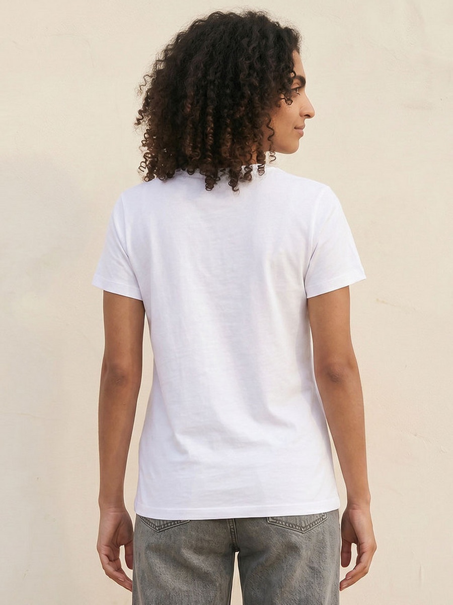 Cotton T-Shirt with Floral Print