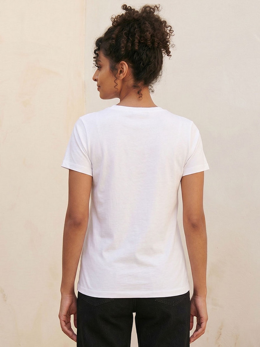 Cotton T-Shirt with Floral Print