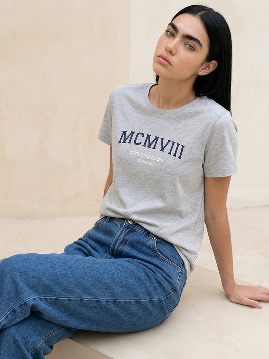 Relaxed Fit Cotton T-Shirt with Logo Print