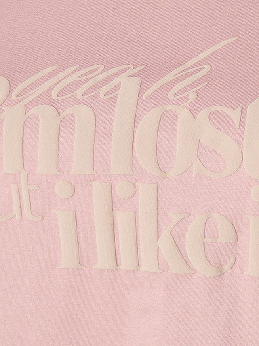 Cotton T-Shirt with Slogan Print