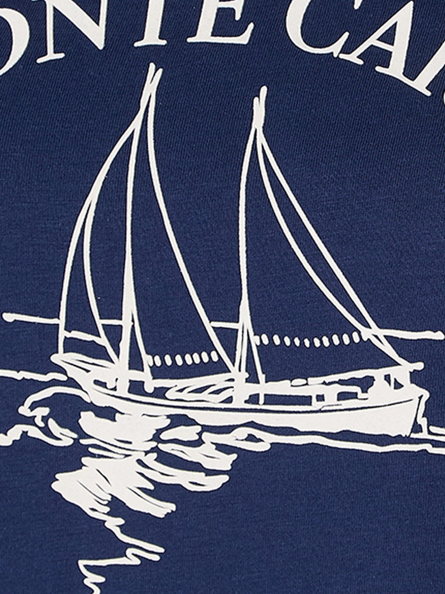 Cotton T-Shirt with Monte Carlo Print