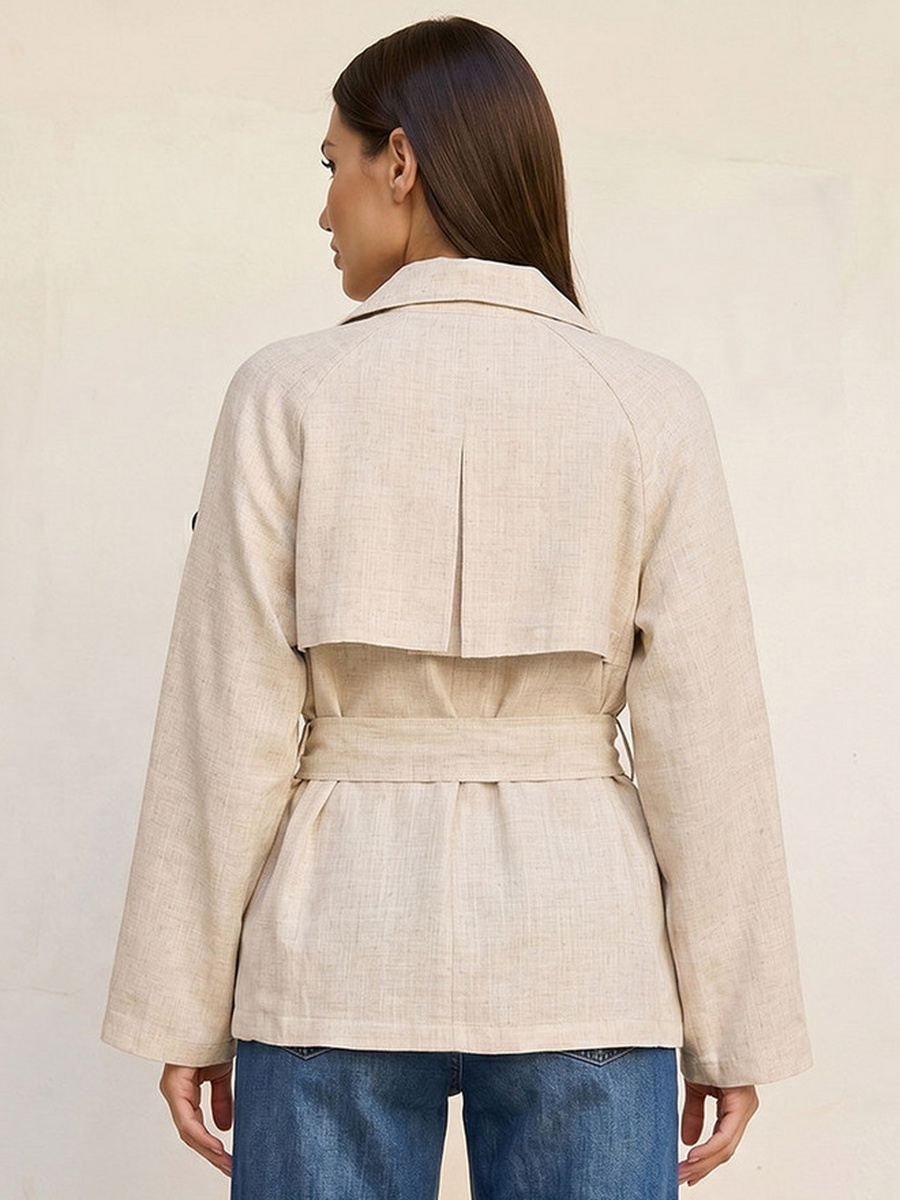 Shacket with Tie-Up Belt