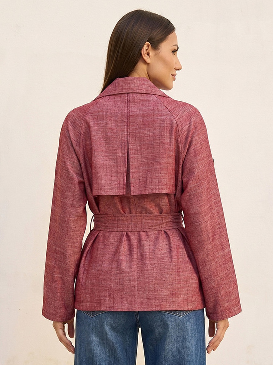 Shacket with Tie-Up Belt