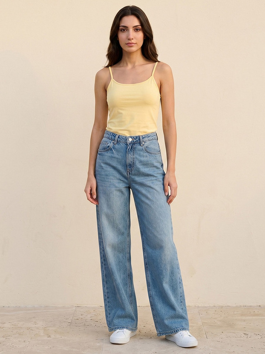 Slim Fit Top with Spaghetti Straps