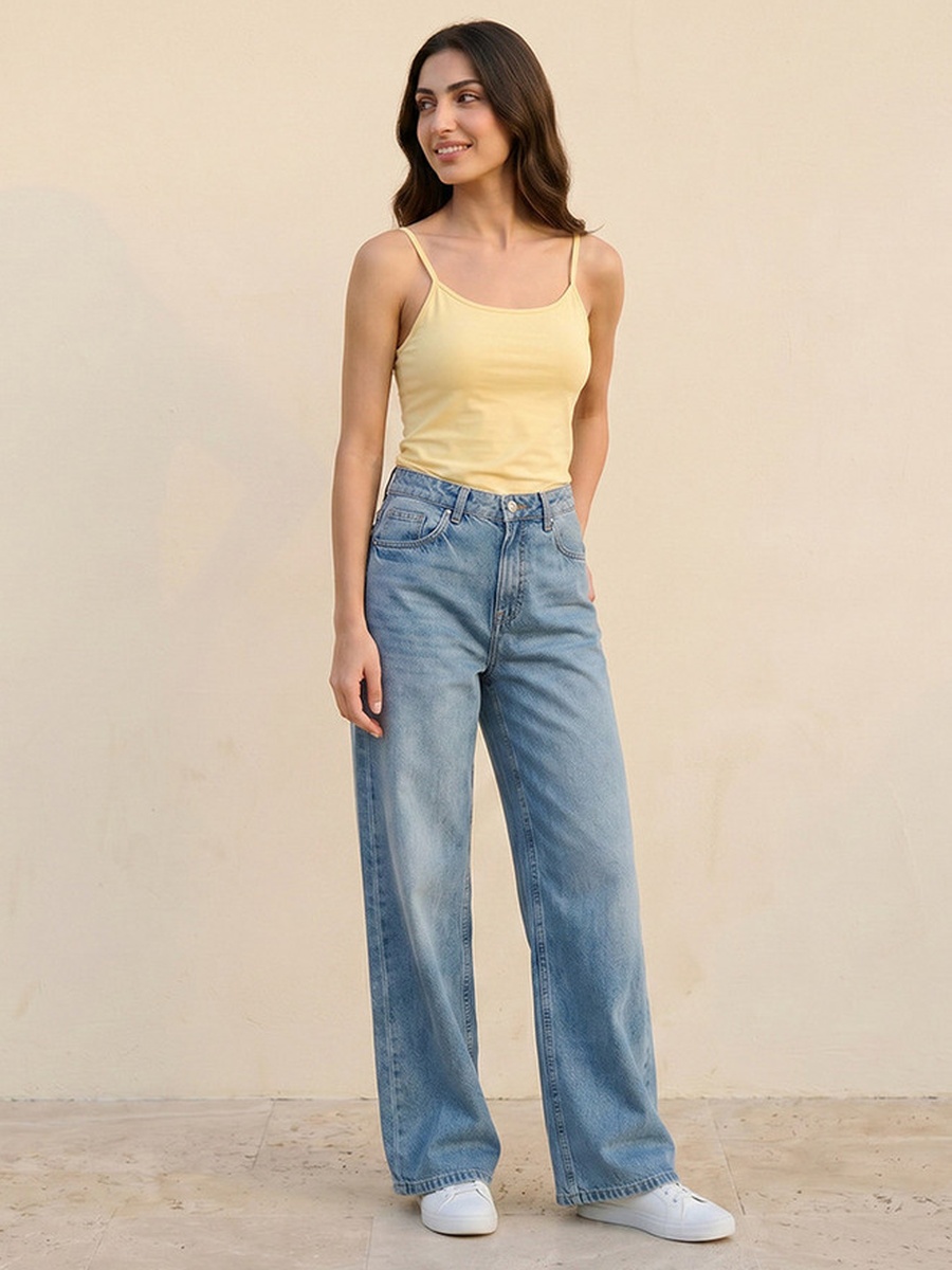 Slim Fit Top with Spaghetti Straps