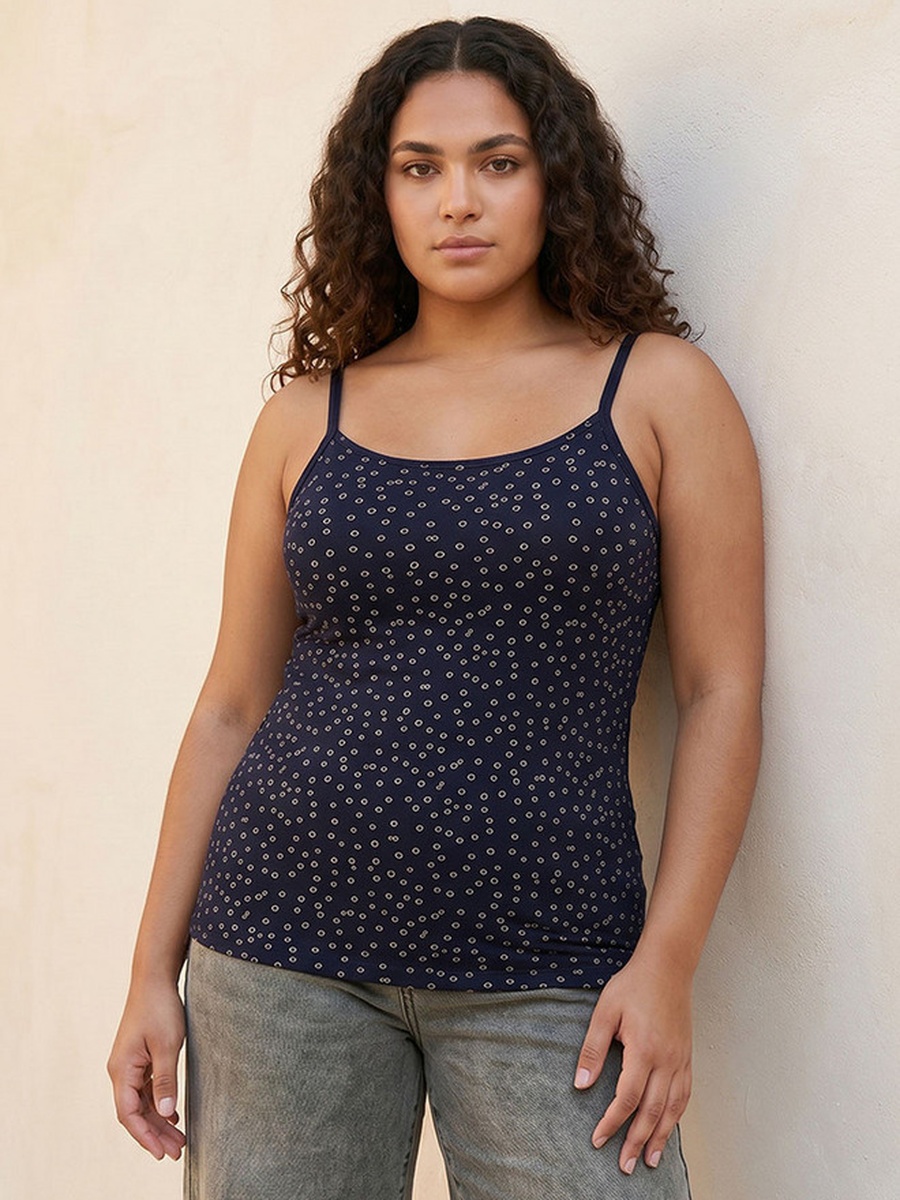 Slim Fit Top with Spaghetti Straps