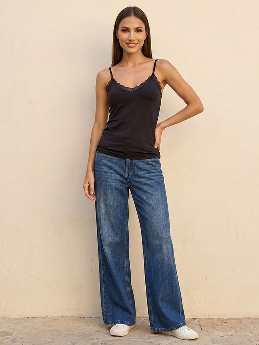 Slim Fit Camisole with Lace Trim