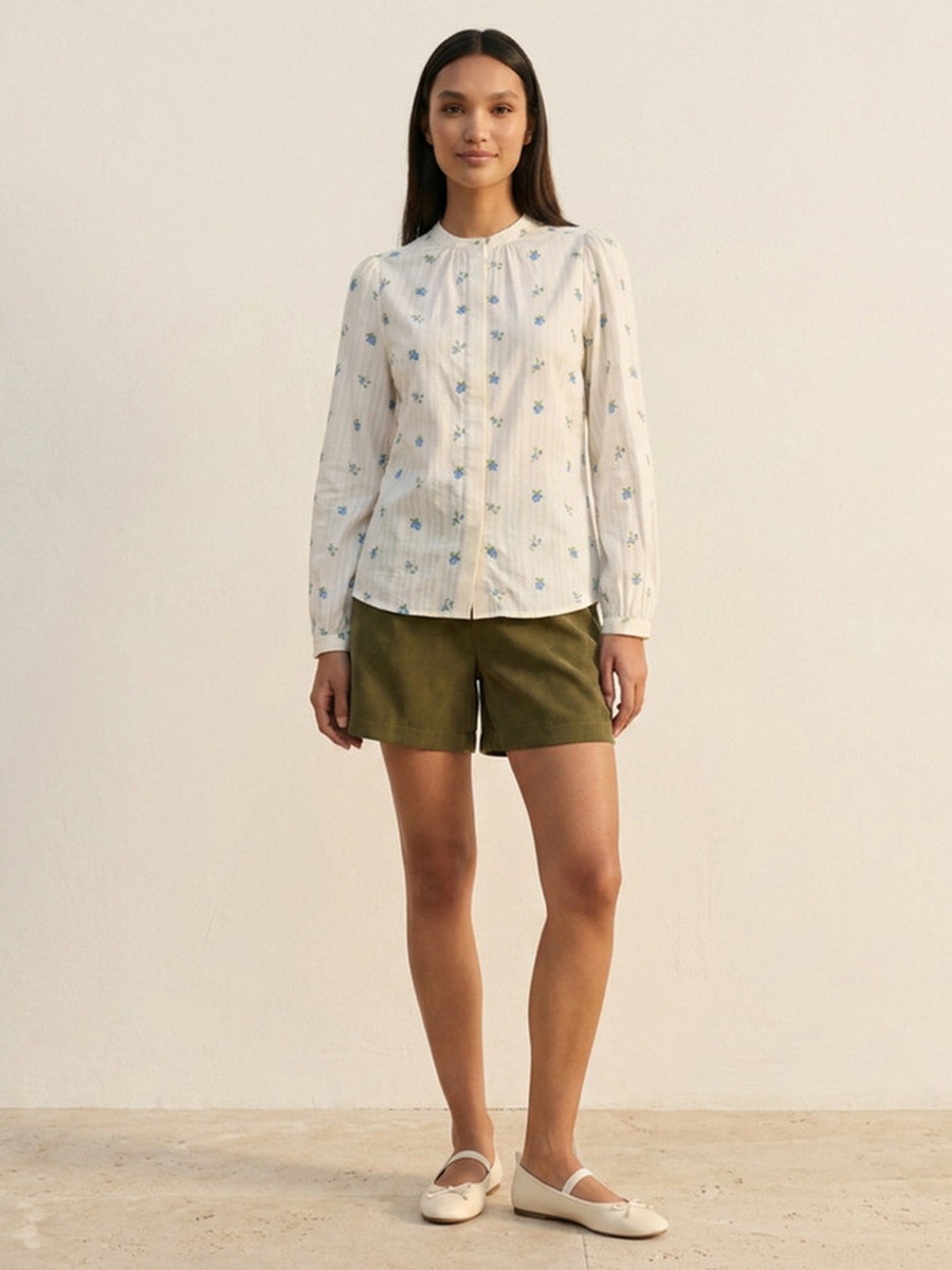 Floral Print Cotton Shirt