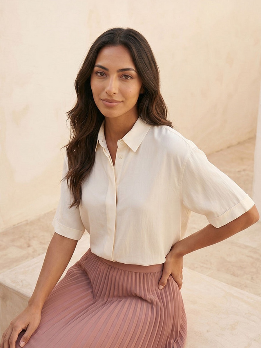 Shirt with Concealed Placket