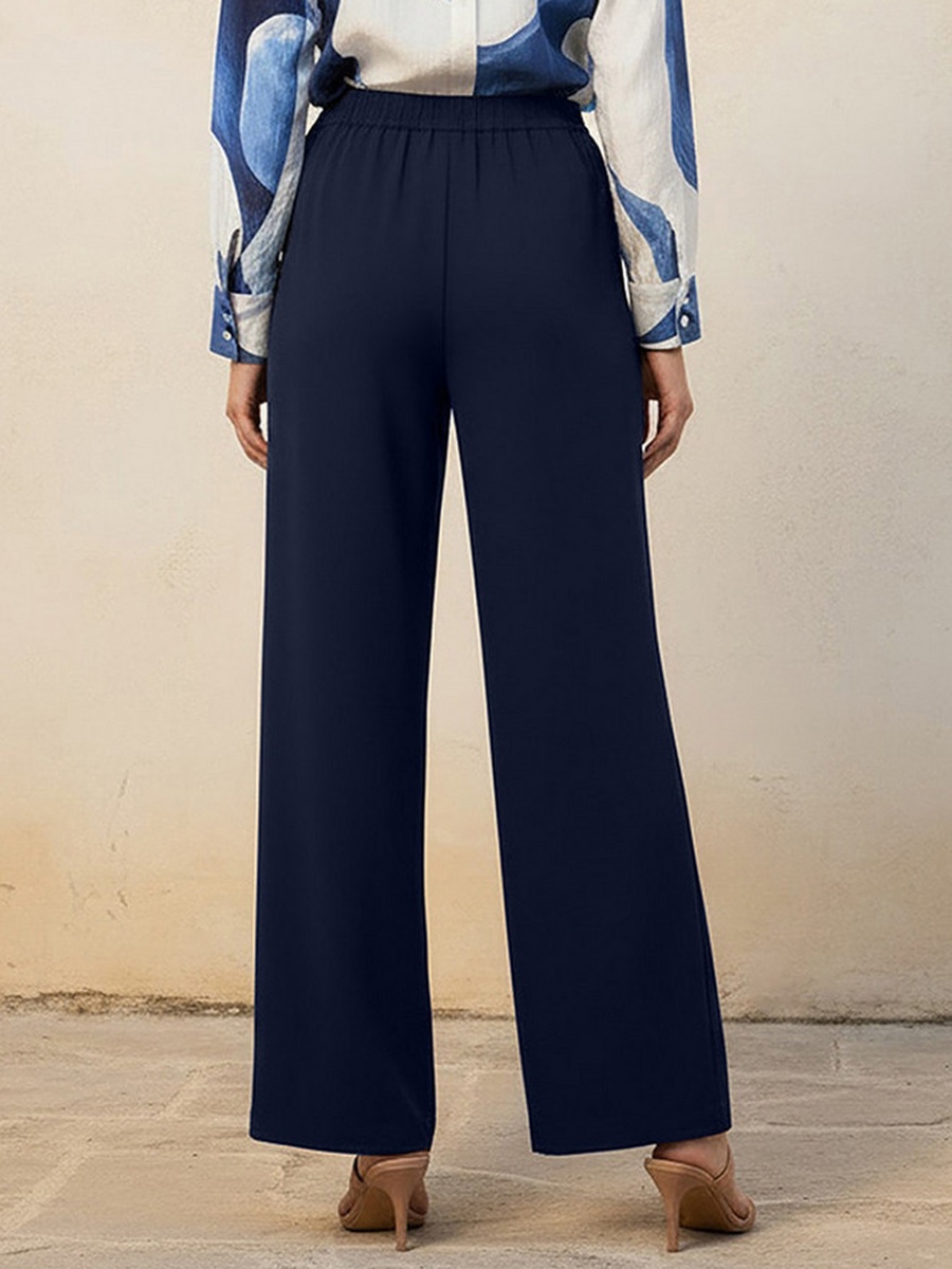 Straight Fit Crease Design Pants