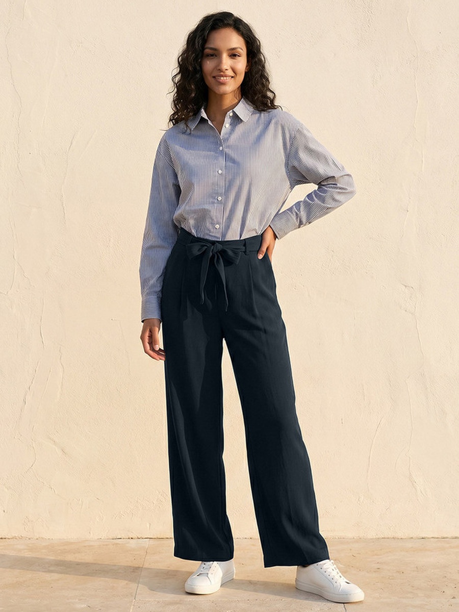 Straight Fit Belted Pants