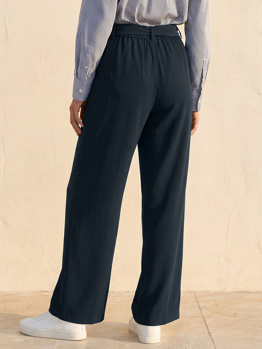 Straight Fit Belted Pants