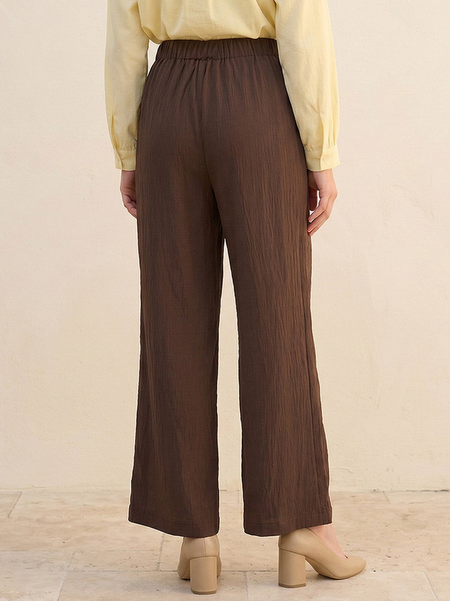 Textured Wide Leg Pants