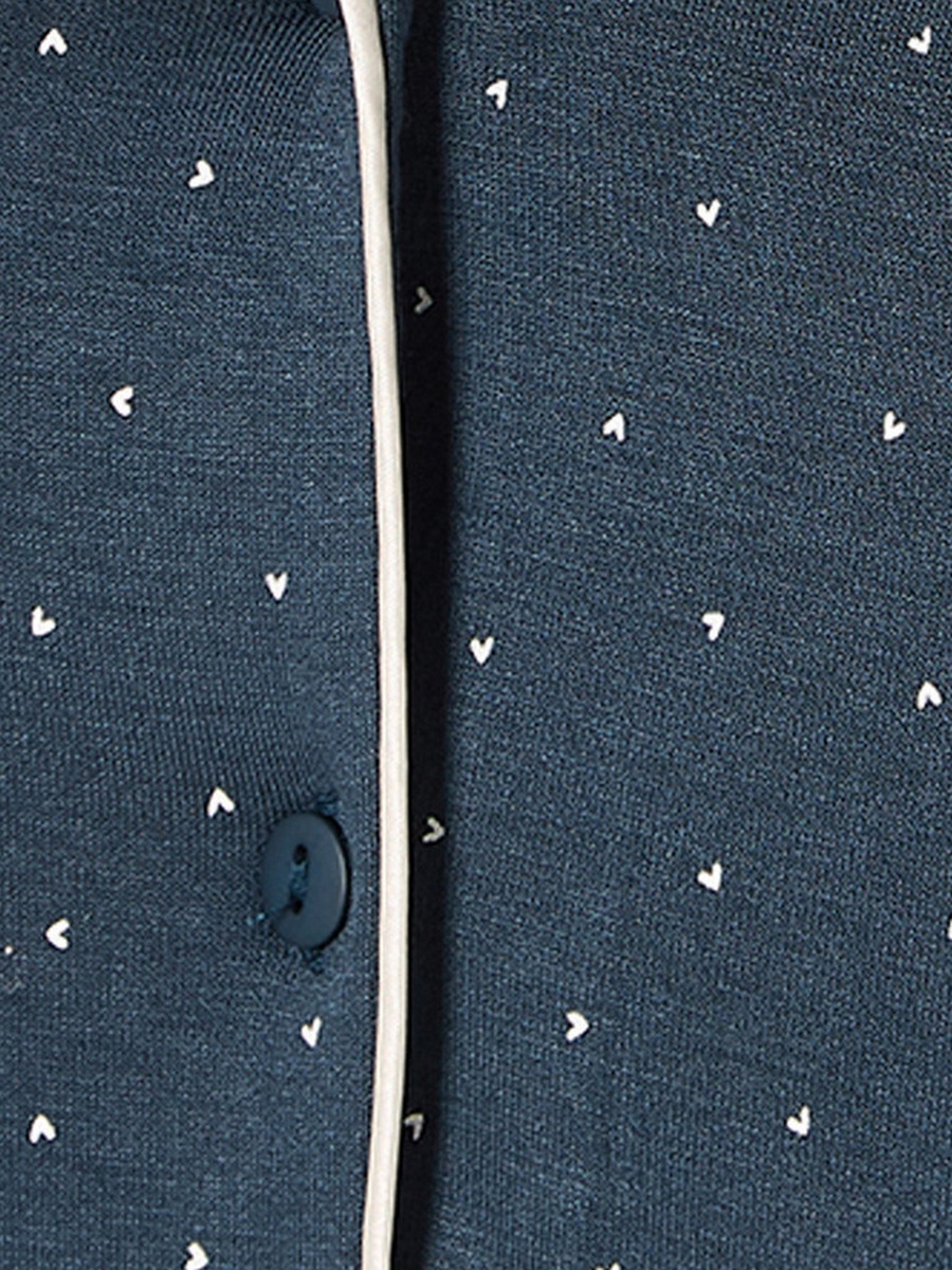 Viscose Pyjama Set with Button-Down Shirt and Trousers