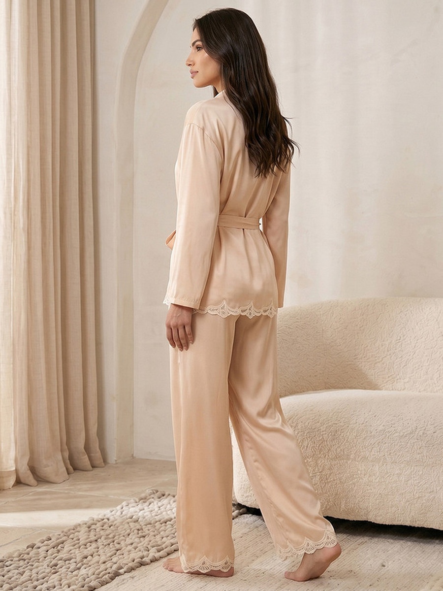 Viscose Pyjama Set with Shirt and Trousers