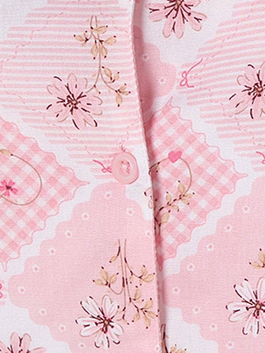 Viscose Pyjama Set with Button-Down Shirt and Trousers