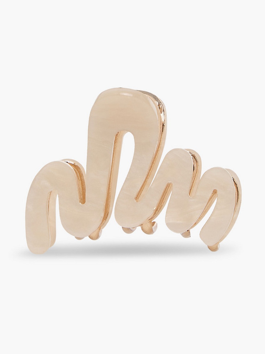 Pack of 2 Wavy Hair Clamps with Marble Print