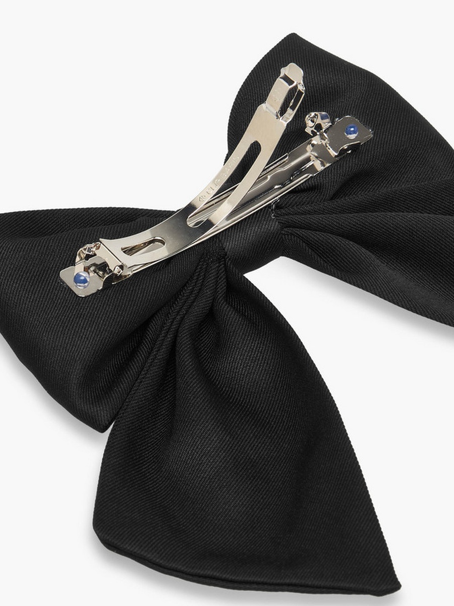Barrette Hair Clip with Bow Accent
