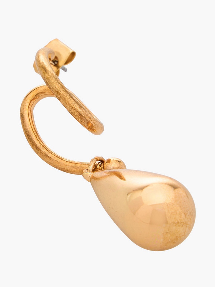 Gold Tone Tear Drop Earrings with Pushback Closure