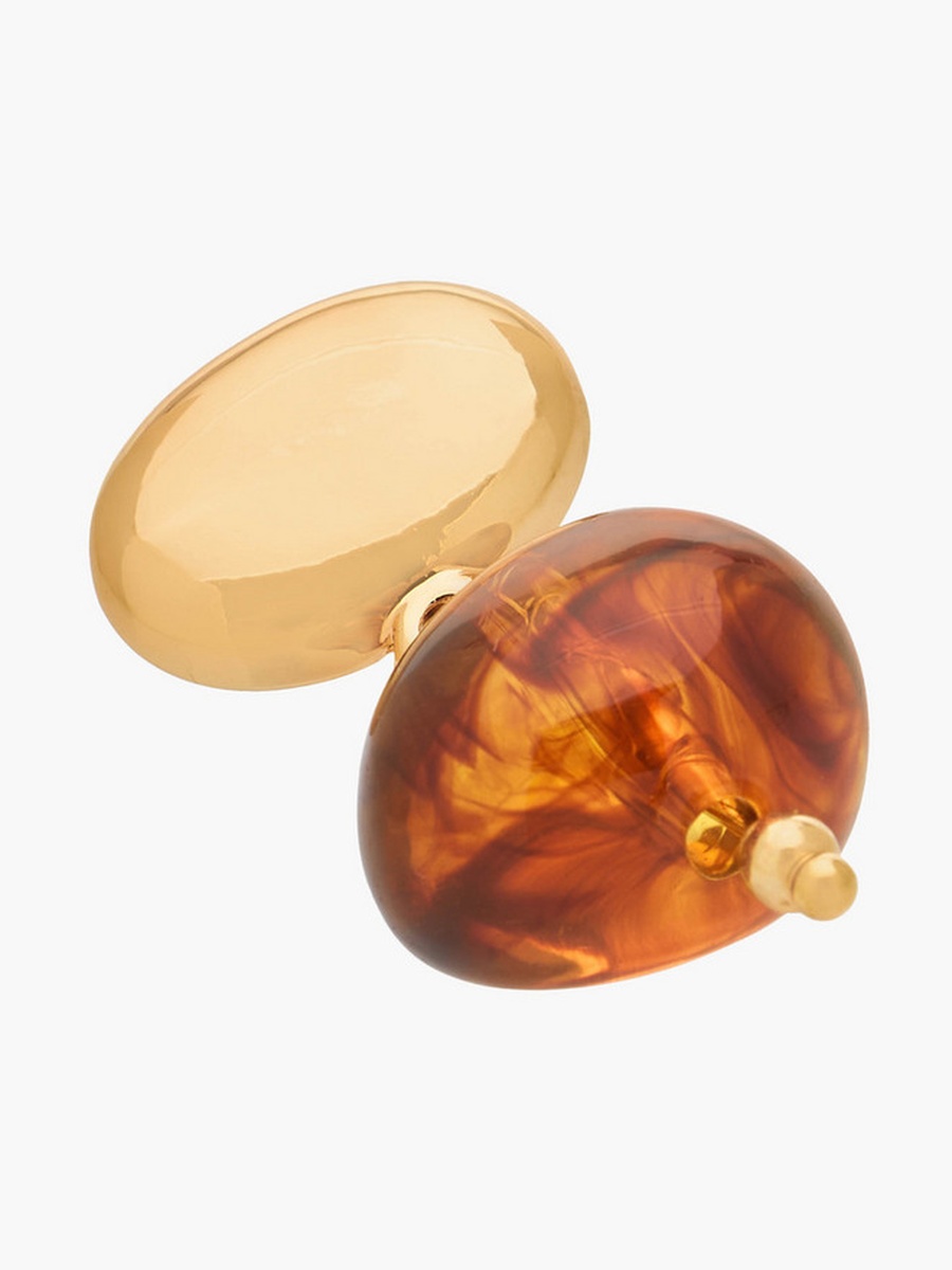 Gold Tone Embellished Drop Earrings with Pushback Closure