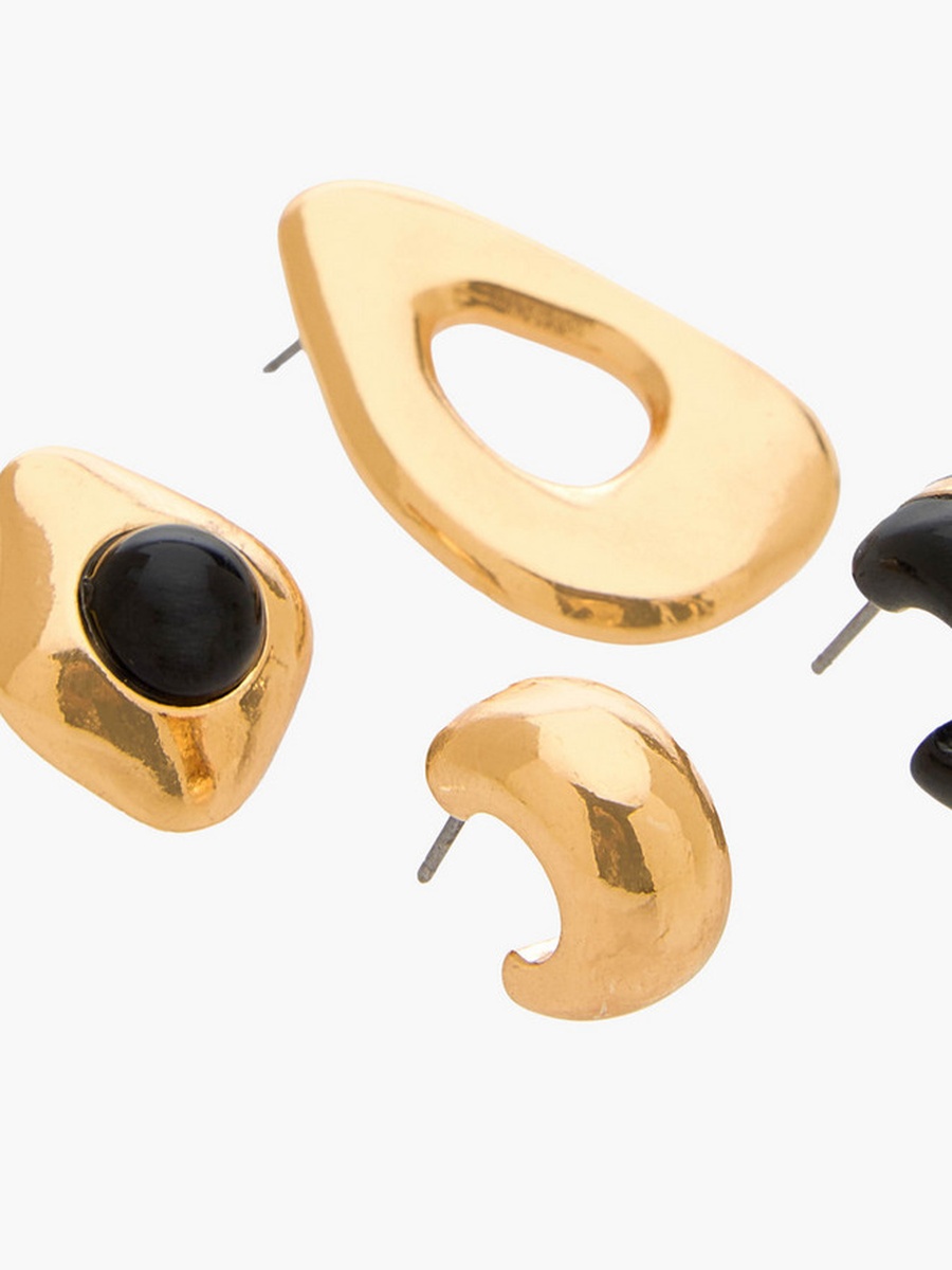 Pack of 4 Resin Hoop Earrings with Pushback Closure