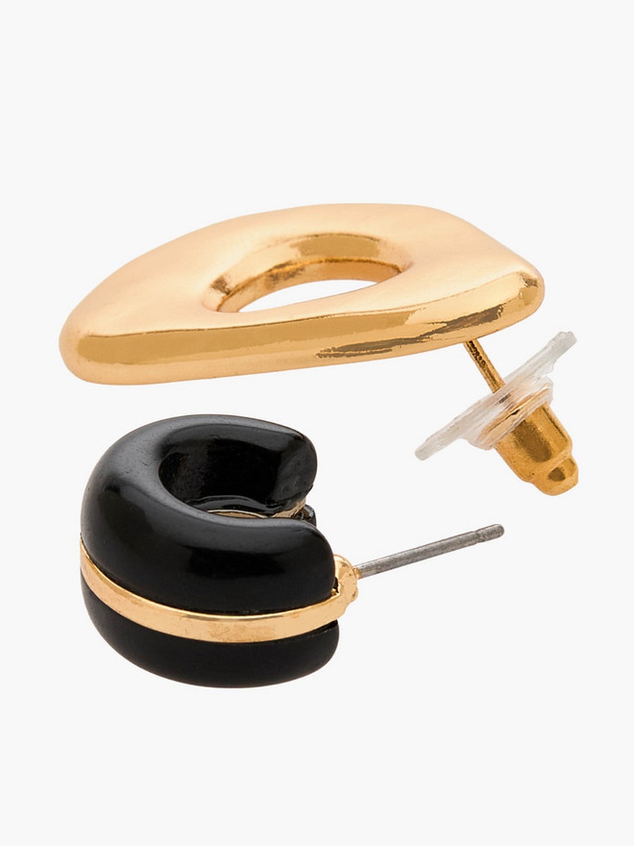Pack of 4 Resin Hoop Earrings with Pushback Closure