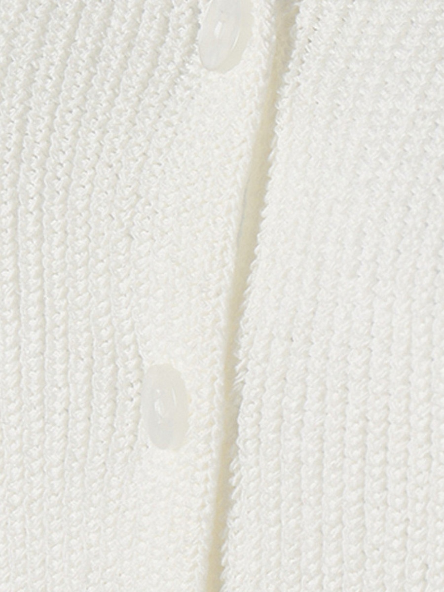 Ribbed V-Neck Sleeveless Cardigan