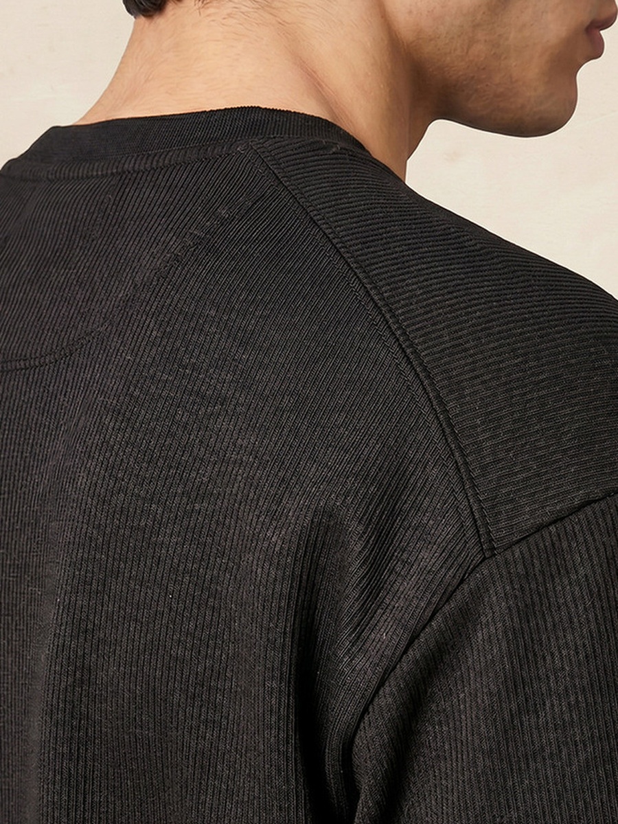 Relaxed Fit Textured Sweatshirt