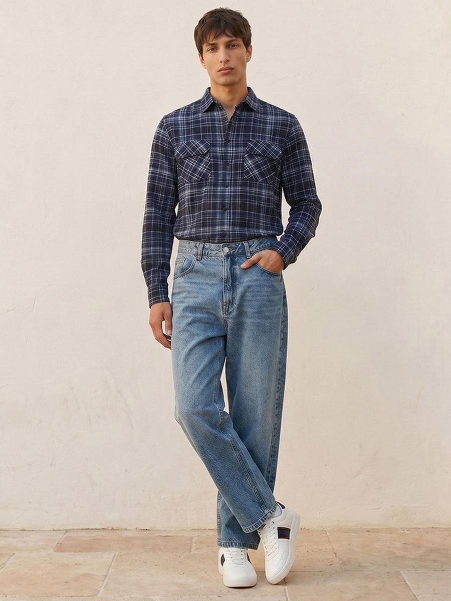 Baggy Fit Cotton Jeans