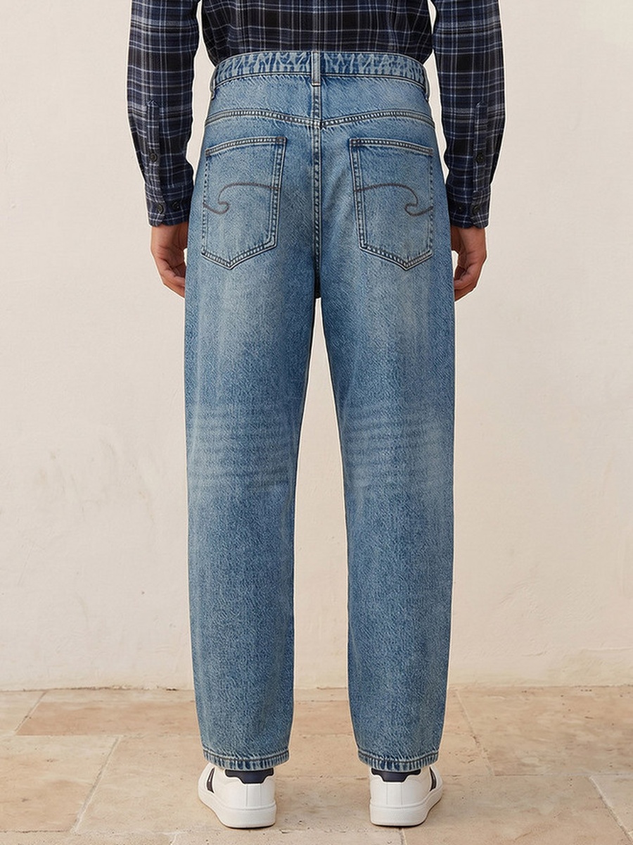 Baggy Fit Cotton Jeans