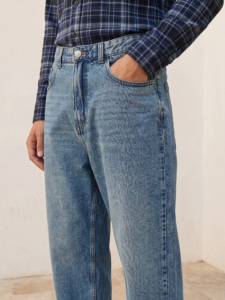 Baggy Fit Cotton Jeans