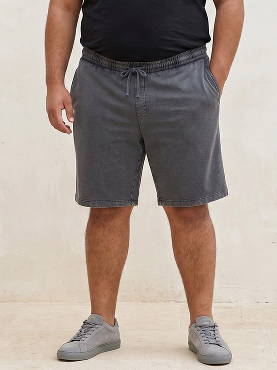 Plus Regular Fit Shorts Cotton