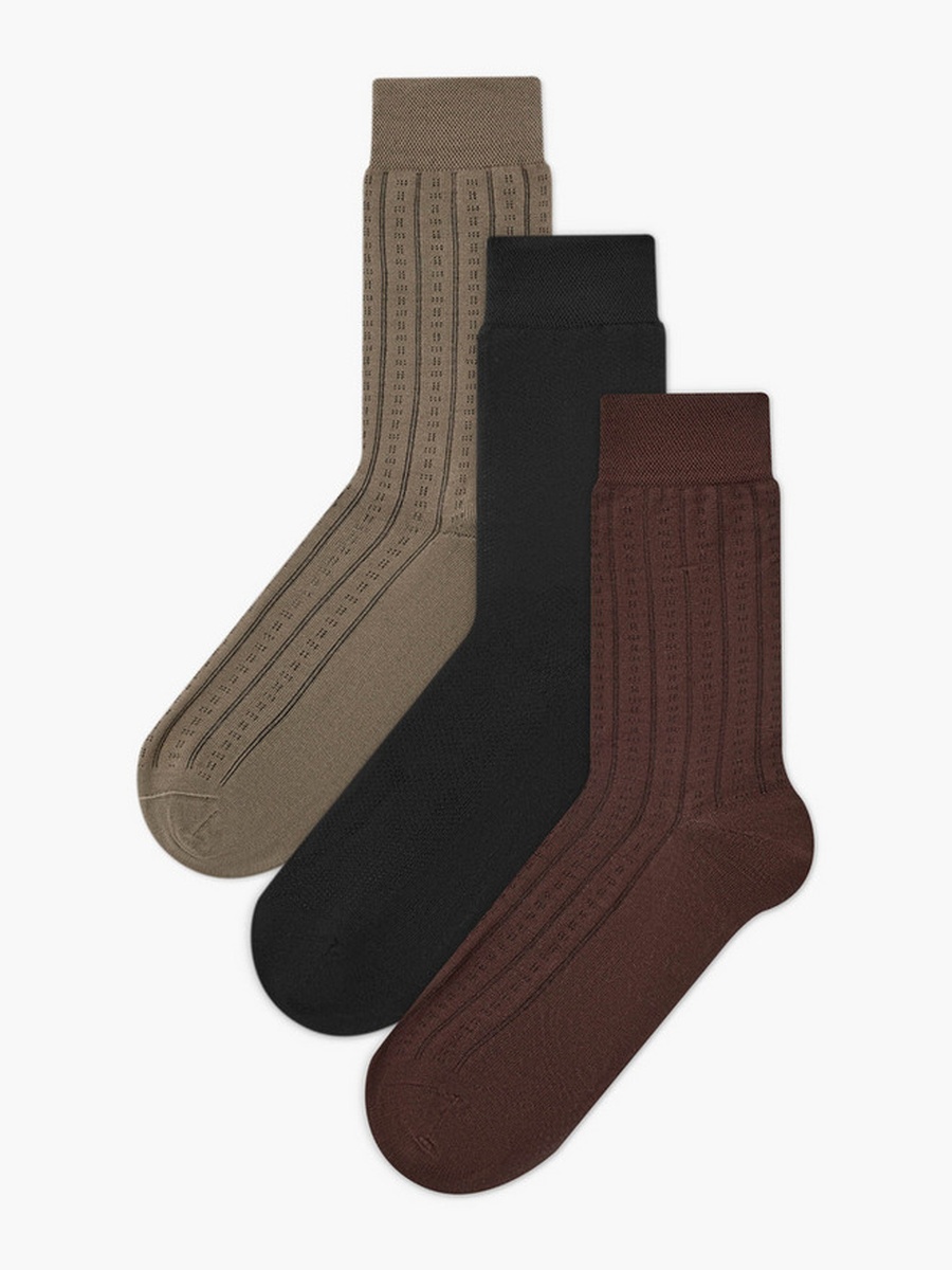 Men Bamboo Formal Socks - Set of 3
