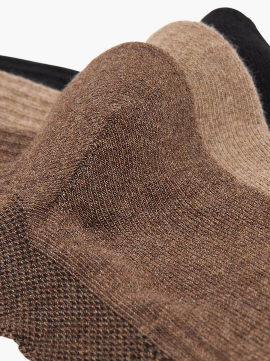 Men Half Terry Crew Length Socks - Set of 3