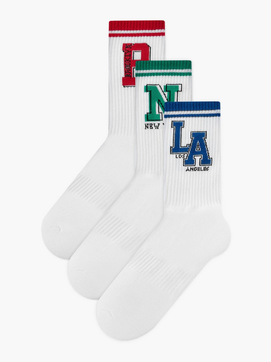 Men Crew Length Socks - Set of 3