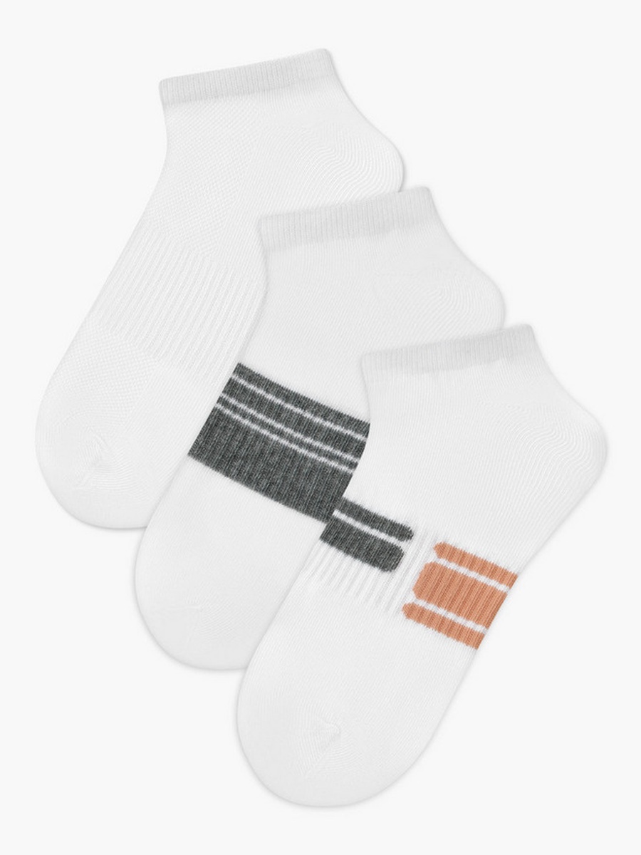 Men Non Terry Ankle Length Socks - Set of 3